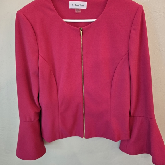 Calvin Klein Women's Fuchsia Blazer - Picture 1 of 7
